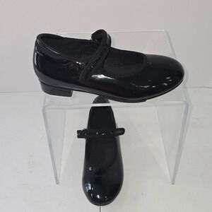 Stelle Girls Black Patent Leather Mary Jane Tap Shoes Size 2ML AC344